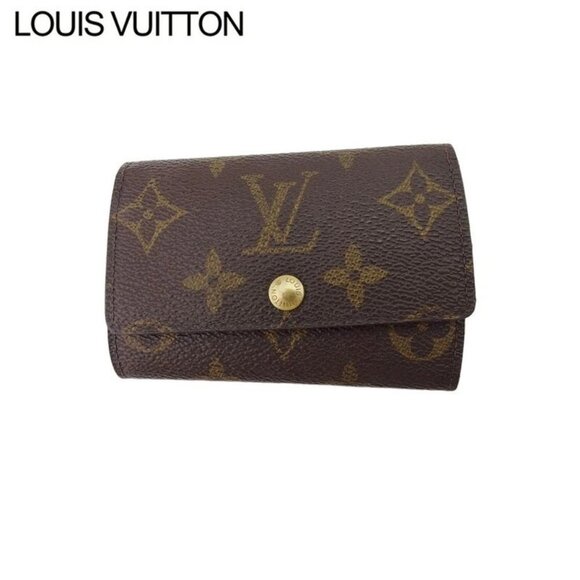 LOUIS VUITTON Key Case Monogram Beige Monogram Canvas Authentic Used